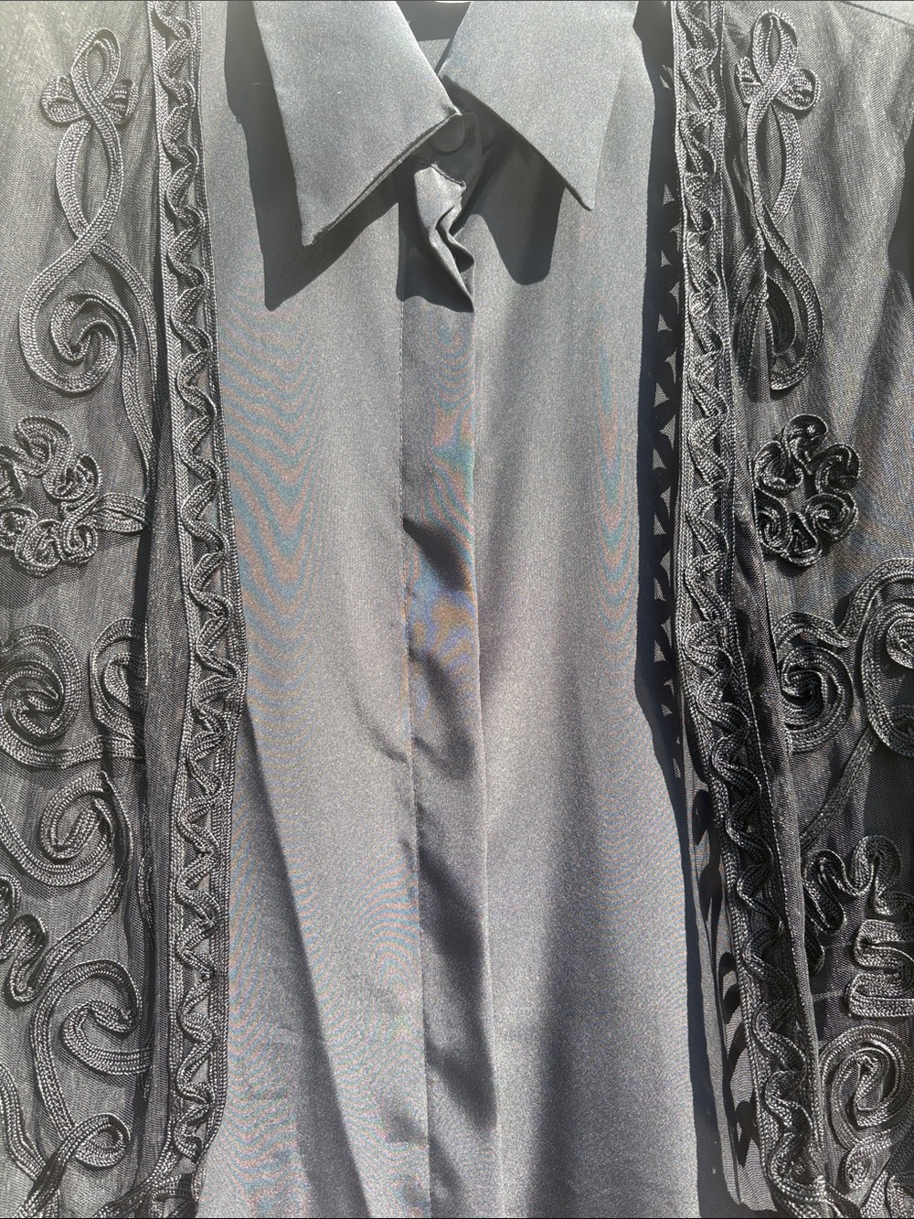 Vintage Anna Kriste 80’s Black Blouse size 10 AV13 - Picture 3 of 7